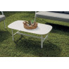 Salotto Almeria Alluminio Bianco Tavolino Gress Moia