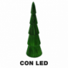 Albero vetro led verde cm ø8h27