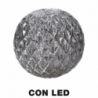 Sfera vetro led argento cm ø15h14