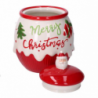 Barattolo ceramica merry christmas cm ø17h21,5