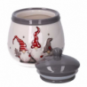 Barattolo ceramica con gnomi cm ø11h25