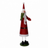 Babbo natale metallo rosso cm 7x7h33