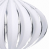 Sfera plastica cipolla a coste bianco eargento cm ø15
