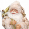 Babbo natale tessuto bianco oro cm 14x5h30