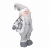 Babbo natale tessuto bianco grigio cm 29x10h48