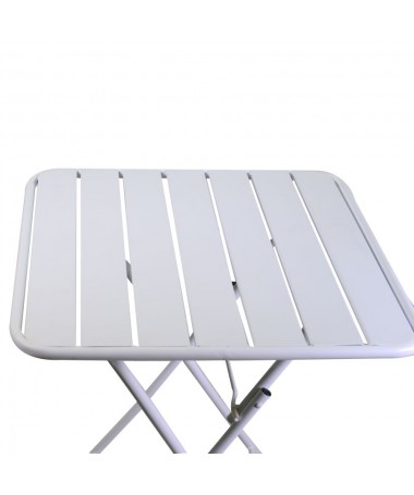 Tavolo metallo ROVIGO con2 sedie bianco