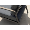 Salotto Cadice Alluminio Antracite Bracciolo Effetto Legno Moia