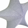 Stella pieghevole tessuto effetto glitter argento cm 135x0x135