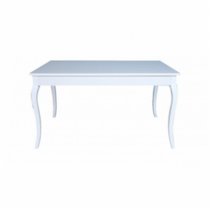 Tavolo Liberty allungabile 140x85 bianco frassinato moderno
