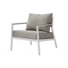 Salotto Cadice Alluminio Bianco Bracciolo Effetto Legno Moia