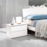 Set 2 comodini Manitoba 2 cassetti colore bianco moderni