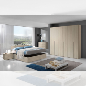 Zoom Letto matrimoniale contenitore Manitoba olmo