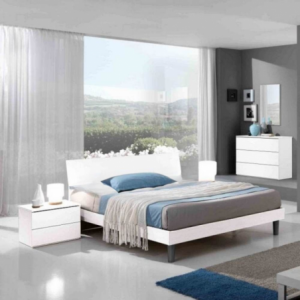 Letto singolo giroletto Manitoba bianco moderno e versatile