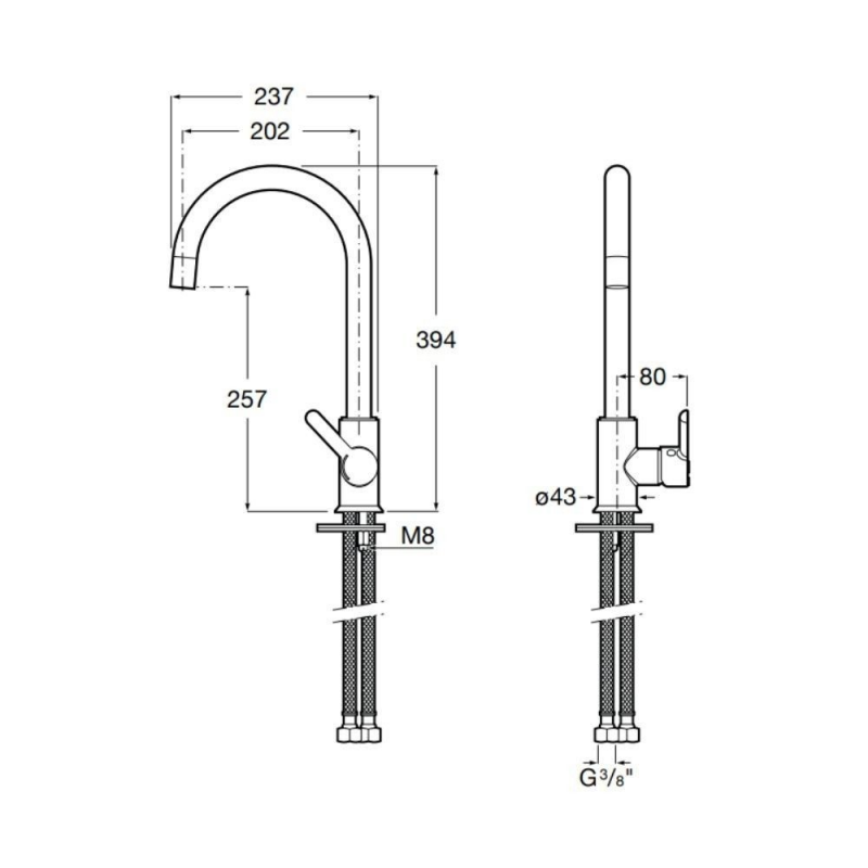 Miscelatore cucina 285323 Granito Plus Croma moderno e resistente