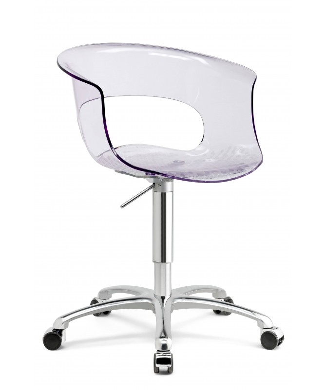 Poltrona Miss B Office antishock in policarbonato Made in Italy SCAB DESIGN