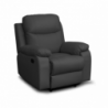 Poltrona Chicago reclinabile ecopelle grafite relax moderno