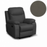 Poltrona Chicago reclinabile tessuto Houston 87 grigio relax