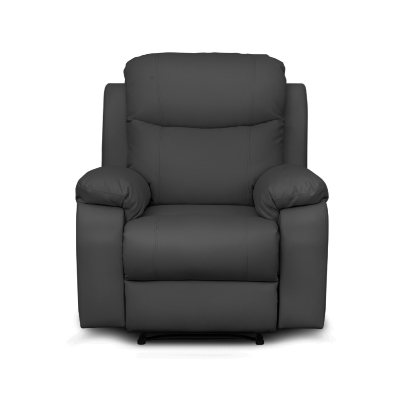 Poltrona Chicago reclinabile tessuto Houston 87 grigio relax