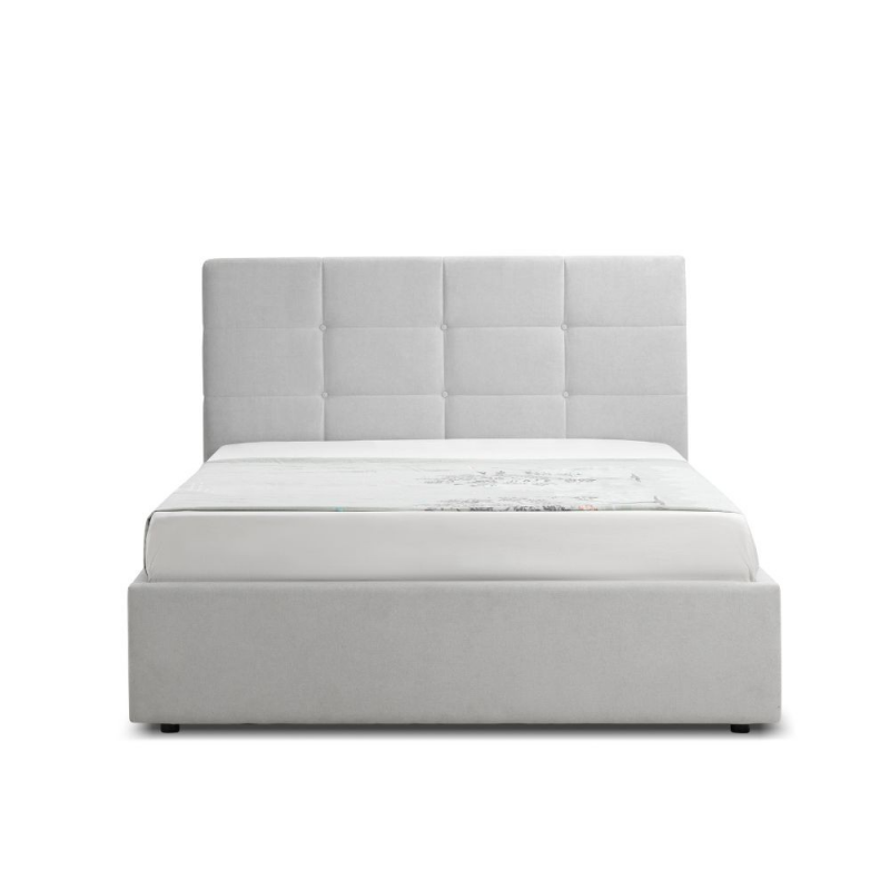 Letto una piazza e mezza contenitore Napoli grigio moderno