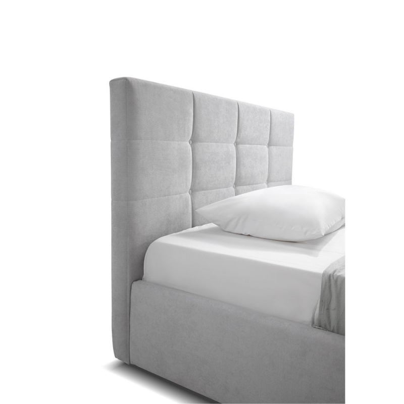 Letto una piazza e mezza contenitore Napoli grigio moderno