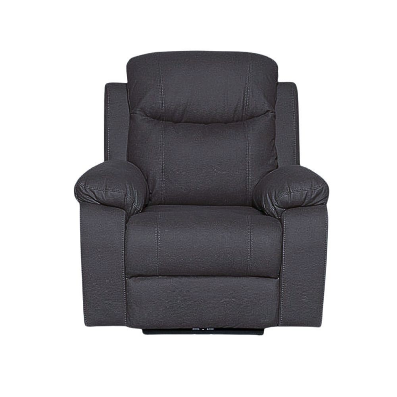 Poltrona Chicago reclinabile elettrica tessuto Twist 20 grigio