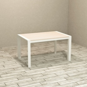 Tavolo rettangolare allungabile Golia 130x80 bianco rovere moderno