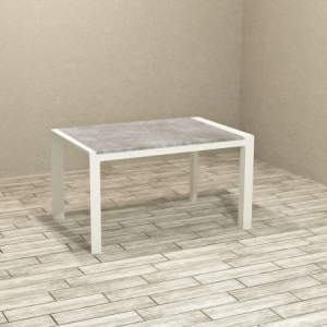 Tavolo rettangolare allungabile Golia 130x80 bianco cemento