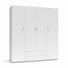 Armadio 4 ante 2 cassetti Seba 4 colore bianco