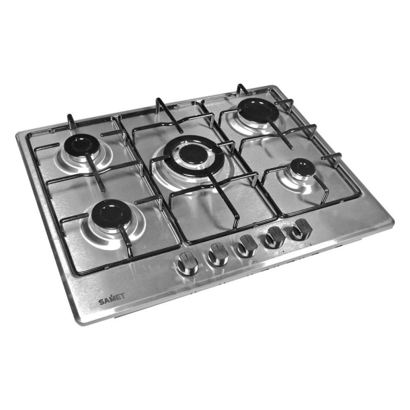 Piano cottura Samet Ercole70 a gas 70 cm 5 fuochi inox moderno