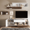 Porta TV Marion 180 cm bianco lucido e Mercure moderno
