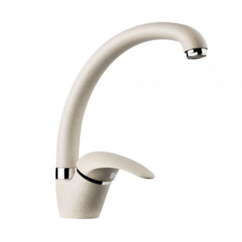 Miscelatore Ginevra canna alta colore avena moderno ed elegante