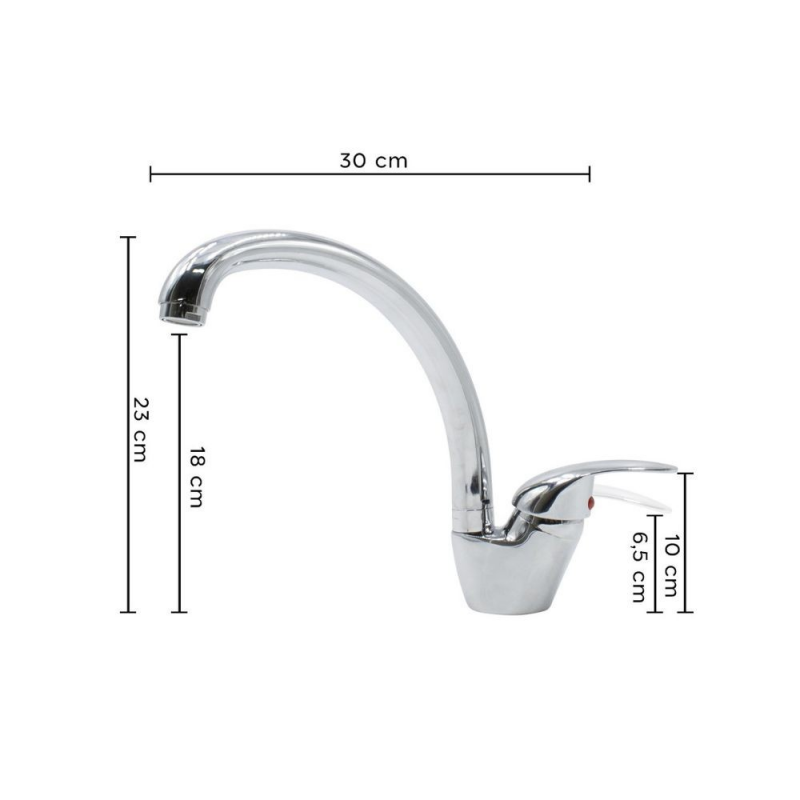 Miscelatore Ginevra canna alta colore avena moderno ed elegante