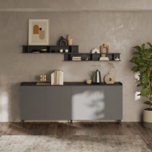 Madia Polan 4 ante ardesia e piombo moderna e capiente