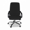 Poltrona da ufficio CR106H tessuto nero e base cromata ergonomica