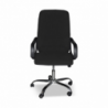 Poltrona da ufficio CR106H tessuto nero e base cromata ergonomica