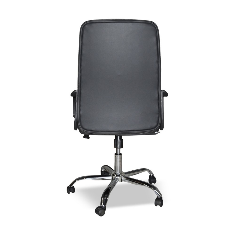 Poltrona da ufficio CR106H tessuto nero e base cromata ergonomica