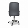 Poltrona da ufficio CR106H tessuto nero e base cromata ergonomica