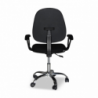 Poltrona da ufficio CR131 tessuto nero e base cromata ergonomica