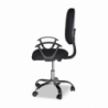 Poltrona da ufficio CR131 tessuto nero e base cromata ergonomica