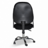 Poltrona da ufficio CR415 tessuto nero e base cromata ergonomica