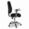 Poltrona da ufficio CR415 tessuto nero e base cromata ergonomica