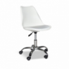 Poltrona da ufficio LC719 plastica bianca e base cromata moderna
