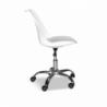 Poltrona da ufficio LC719 plastica bianca e base cromata moderna