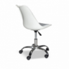 Poltrona da ufficio LC719 plastica bianca e base cromata moderna