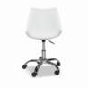 Poltrona da ufficio LC719 plastica bianca e base cromata moderna