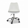 Poltrona da ufficio LC719 plastica bianca e base cromata moderna