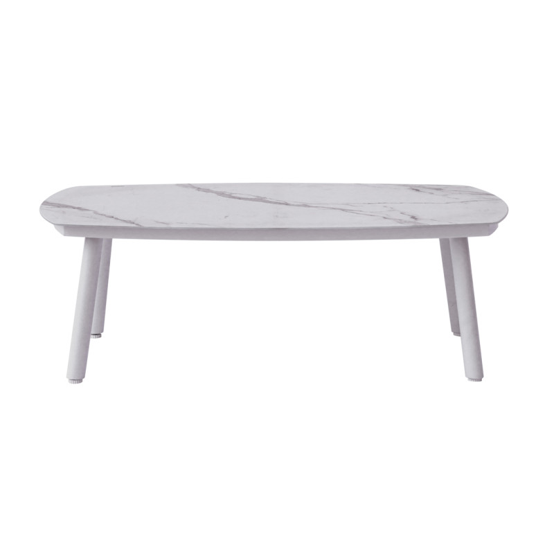 Salotto Cadice Alluminio Bianco Bracciolo Effetto Legno Moia