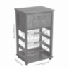 Carrello Vesuvio portapane ciliegio con piano legno pratico
