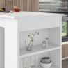 Penisola da cucina Swallow bianca tavolo alto moderno 120x60x90h
