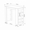 Penisola da cucina Swallow tavolo alto light mocha moderno